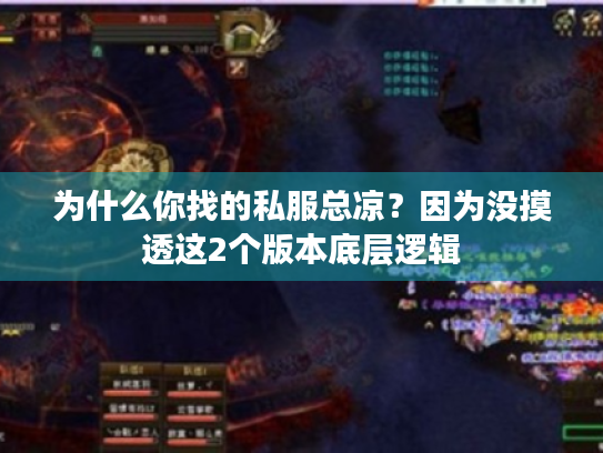 为什么你找的私服总凉?因为没摸透这2个版本底层逻辑 为什么你找的私服总凉?因为没摸透这2个版本底层逻辑